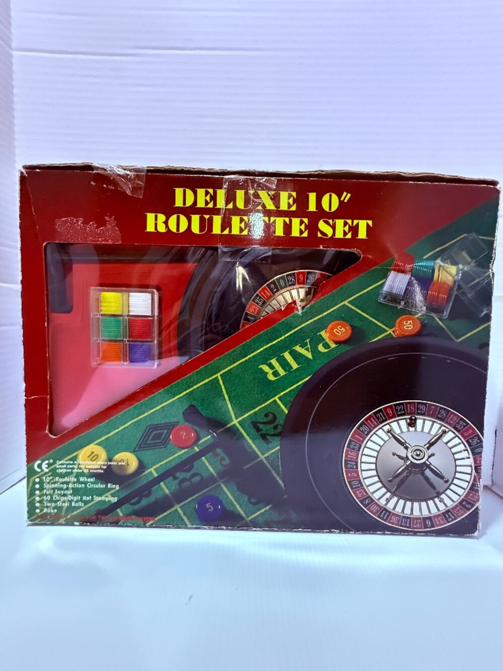 **Open Box** Deluxe 10" Roulette Set Complete In Box Rake Casino Game